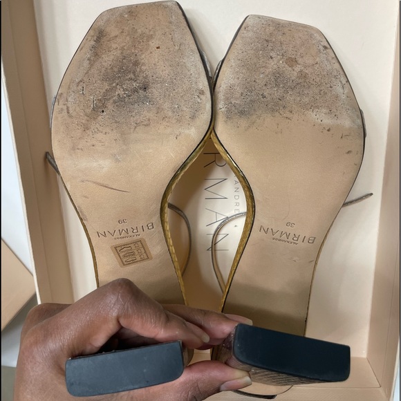 ALEXANDRE BIRMAN METALLIC SNAKEPRINT HEELS || ACCEPTING OFFERS - Picture 3 of 5